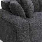 Mindy Chenille Basketweave Modular Sectional - 115.3W x 70D x 28.2H