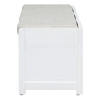 Distressed Shutter Shoe Bench with Storage & Cushion