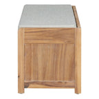 Distressed Shutter Shoe Bench with Storage & Cushion