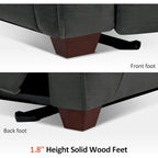 MCombo Zero Wall-Hugger Power Recliner Chair with Adjustable Headrest, Perfect for Small Spaces and RV, Fabric ST257