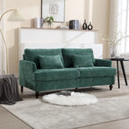 Modern Chenille Fabric Loveseat, 2-Seat Upholstered Loveseat Sofa