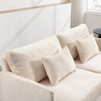 Modern Chenille Fabric Loveseat, 2-Seat Upholstered Loveseat Sofa