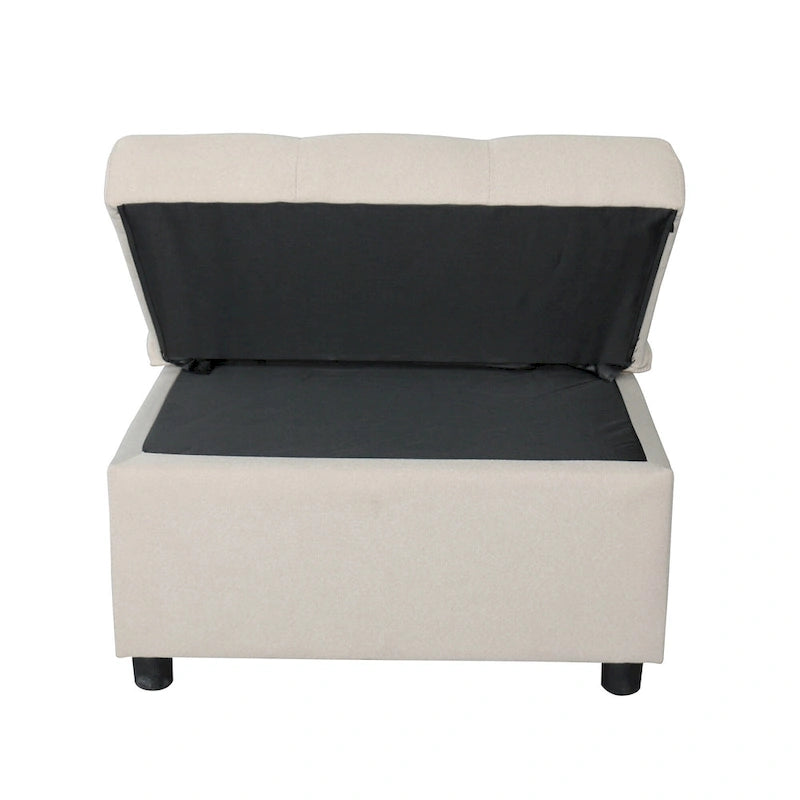 Multi-Functional Folding Ottoman Sofa Bed with Converts to Lounge Chair and Single Bed (264lb Capacity)