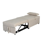 Multi-Functional Folding Ottoman Sofa Bed with Converts to Lounge Chair and Single Bed (264lb Capacity)