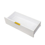 Modern Warm White TV Stand with 2 Storage Cabinets and 2 Soft Close Drawers for Apartments and Living Rooms