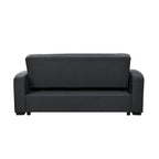Roomfitters 75 Inch 3 in 1 Convertible Modern Sofa with Convenient Pull Out Bed, Reclining Backrest, Cup Holders, Pillows