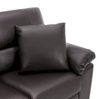 Upholstered Living Room Set, 4 Pieces - Faux Leather Chair, Loveseat, sofa with Ottoman
