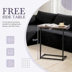 L-Shaped Modular Sectional Sofa with Side Table, Chaise, Wide Seat