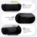 L-Shaped Modular Sectional Sofa with Side Table, Chaise, Wide Seat