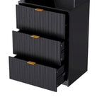 Large Entertainment Wall Unit w/ Large Storage Wall Mounted TV Stand w/ Open Bookshelf Media Cabinet for TVs Up to 70
