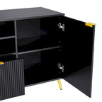 Large Entertainment Wall Unit w/ Large Storage Wall Mounted TV Stand w/ Open Bookshelf Media Cabinet for TVs Up to 70