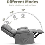 27 Oversized 360 Swivel Recliner Chairs with Heat and Massage