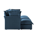 120 Chenille 3-Seater Sectional Sofa with 3 Ottomans