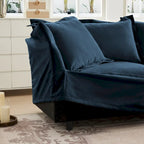 120 Chenille 3-Seater Sectional Sofa with 3 Ottomans