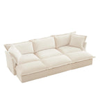 120 Chenille 3-Seater Sectional Sofa with 3 Ottomans