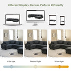 128 Chenille U-Shaped Sectional Sofa with Storage & USB