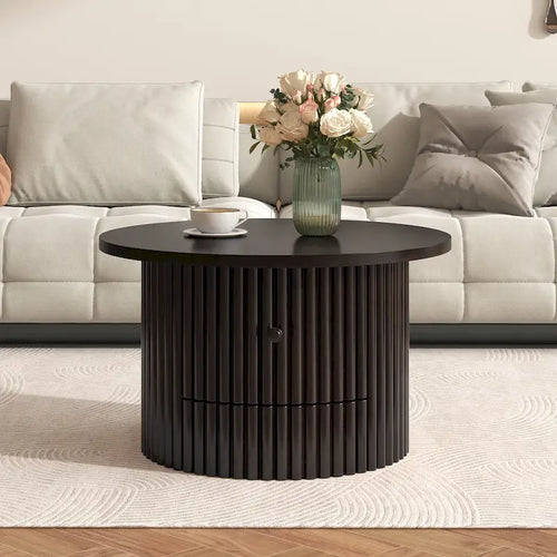 30.5 MDF Coffee Table with Drawer & Slat Base