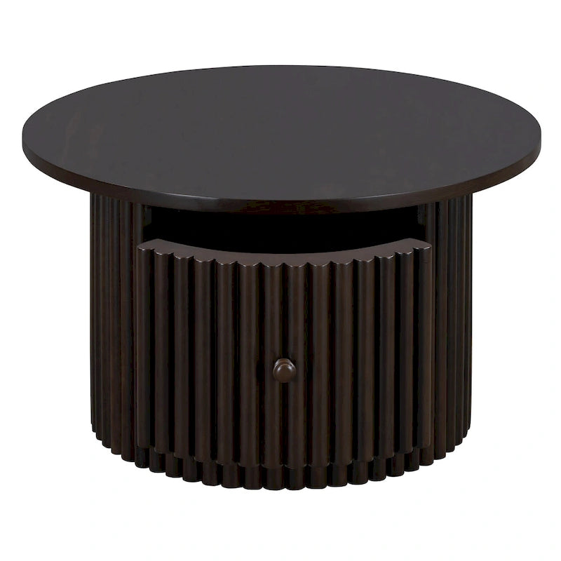 30.5 MDF Coffee Table with Drawer & Slat Base