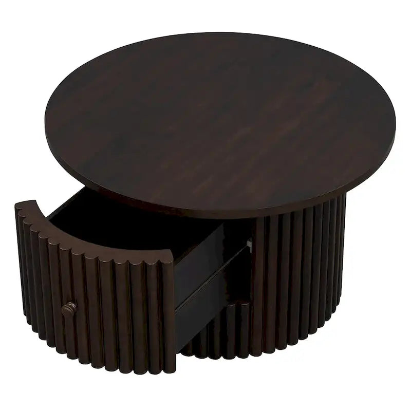 30.5 MDF Coffee Table with Drawer & Slat Base