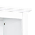 Entertainment Wall Unit with Bridge, Tempered Glass Doors for TVs Up to 70