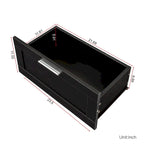 Black 70 TV Stand with Open Storage & Drawers for Living Room