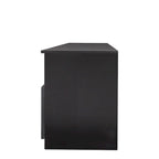 Black 70 TV Stand with Open Storage & Drawers for Living Room