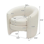 Boucle Upholstered Accent Chair with Curved Back, Plush Seating and No Assembly Required