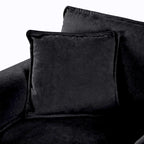 Chenille Modular Armchair with Storage Pockets & Toss Pillow
