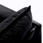 Chenille Modular Armchair with Storage Pockets & Toss Pillow