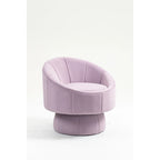 Modern 28.75 Velvet Upholstered 360 Swivel Accent Chair with Wood Frame and Waist Cushion