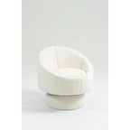 Modern 28.75 Velvet Upholstered 360 Swivel Accent Chair with Wood Frame and Waist Cushion