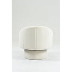 Modern 28.75 Velvet Upholstered 360 Swivel Accent Chair with Wood Frame and Waist Cushion
