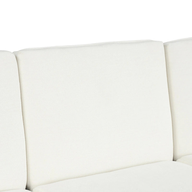 94.1 Chenille L-Shaped Futon Sofa with Adjustable Backrest & Reversible Chaise