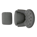 Modern 32.5 Upholstered Club Chair with Ottoman Set amd Nailheads for Living Room