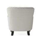 Modern 32.5 Upholstered Club Chair with Ottoman Set amd Nailheads for Living Room