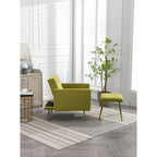 Olive Green 32.28 Tufted Accent Chair with Ottoman