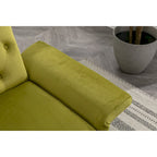 Olive Green 32.28 Tufted Accent Chair with Ottoman