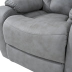 Grey Wide Seat Power Lift Recliner for Seniors with Remote Control, Side Pocket, and Adjustable Recline Options
