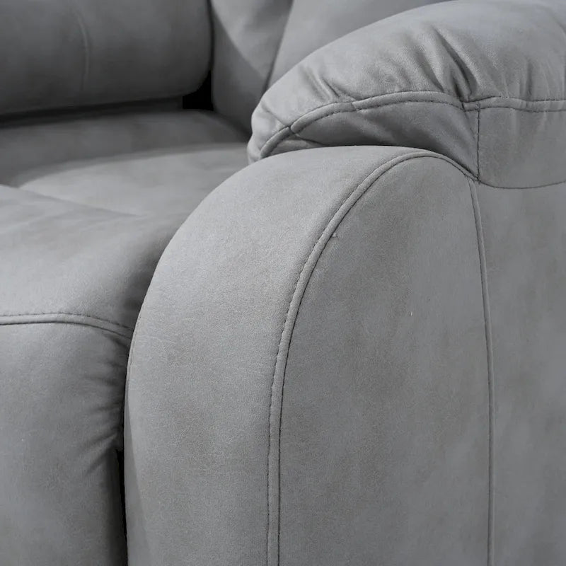 Grey Wide Seat Power Lift Recliner for Seniors with Remote Control, Side Pocket, and Adjustable Recline Options