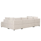 Beige 117 U-Shaped Oversized 6-Seater Sofa