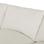 Beige 134.40 Modern U-Shaped 6 Seater Sectional Sofa with 2 Large Chaises, Removable Ottomans and Soft Cushions