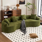 110 Foam Classic 4-Seater Sofa with 4 Pillows for Apartment