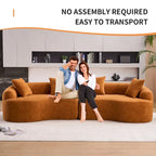 110 Foam Classic 4-Seater Sofa with 4 Pillows for Apartment