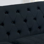 77 Chesterfield Velvet Button-tufted 3-Seater Sofa with Nailhead Decoration