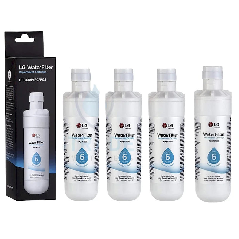 4Pack LT1000P ADQ747935 LG Refrigerator Replacement Water Filter