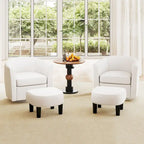 Modern Swivel Accent Chair with Ottoman for Living Room or Bedroom