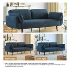 73.3 W Flared Arm Convertible Sleeper Sofa Modern Corduroy Loveseat