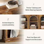 63-Inch Farmhouse Console Table with 3 Tier Storage for Entryway, Living Room - 11.81D x 62.99W x 31.5H
