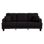 85 Modern Corduroy Rectangle 3-seater Sofa with USB and 2 Pillows