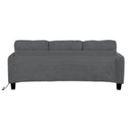 85 Modern Corduroy Rectangle 3-seater Sofa with USB and 2 Pillows